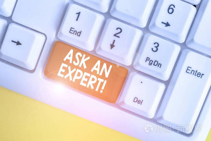 显示询问专家的文字标志.