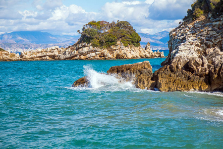 流行的 欧洲 天堂 海岸线 假期 绿松石 目的地 假日 悬崖