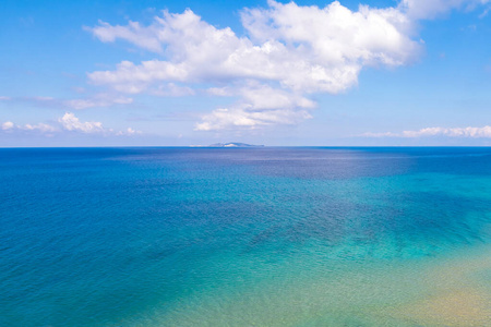 夏天 旅游业 岩石 放松 科尔夫 欧洲 浪漫的 目的地 海景