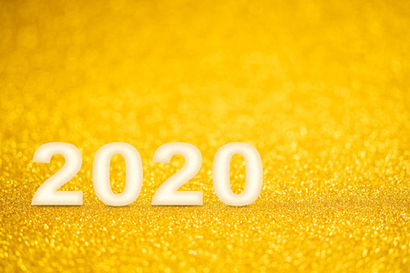 2020年抽象模糊节日金色背景
