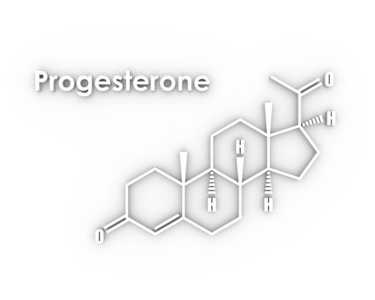 孕酮分子结构。