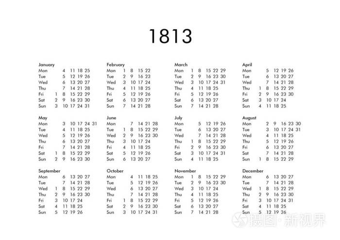 1813年日历