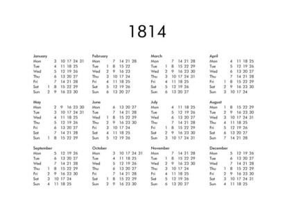 1814年日历