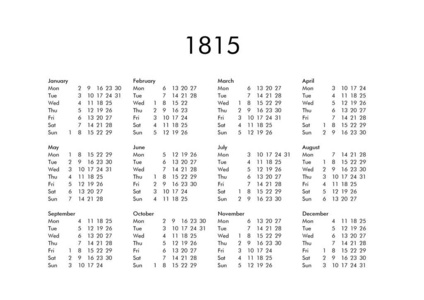 1815年日历
