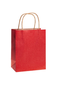 白底红纸袋