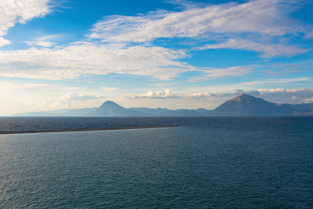 旅行 目的地 天空 欧洲 海岸 日落 夏天 自然 美丽的