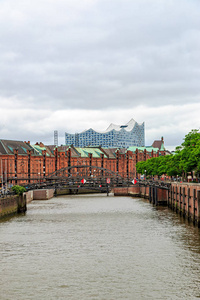 Hamburg, Germany. Speicherstadt  the largest warehouse area in 