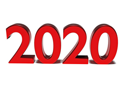 2020年新年红色数字