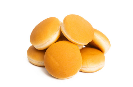 hamburger buns isolated 