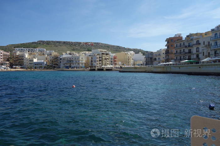 地平线 全景图 海岸线 夏天 马耳他 海湾 旅游业 城市景观