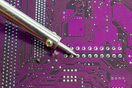 soldering iron for repairing electronic of the computer circuit 