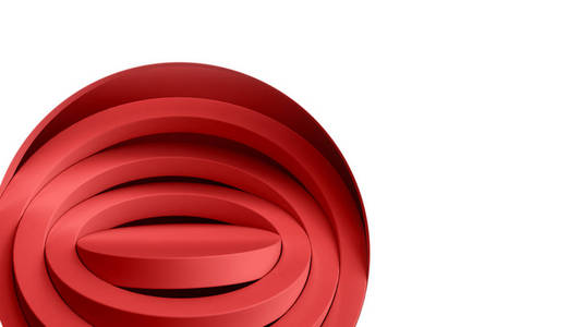简单的圆形红色讲台，用于产品演示3d渲染