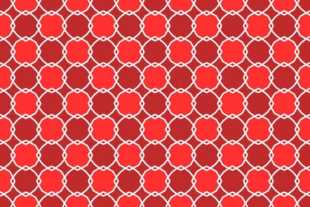无缝几何图案。红色，白色。