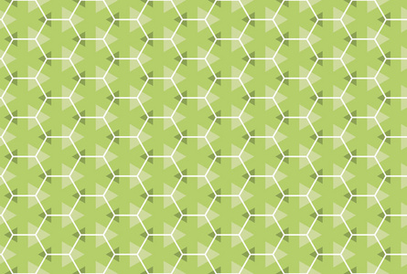 无缝几何图案。绿色，白色。