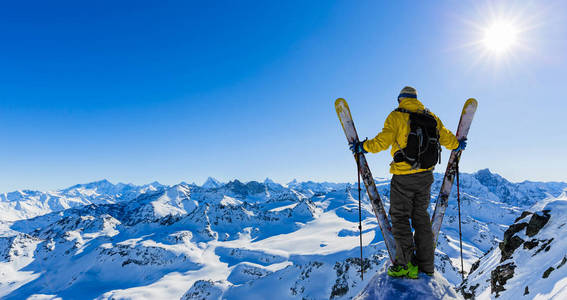 美丽的瑞士名山滑雪场
