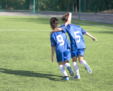 Young soccer players 