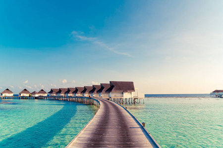 美丽的马尔代夫热带度假酒店