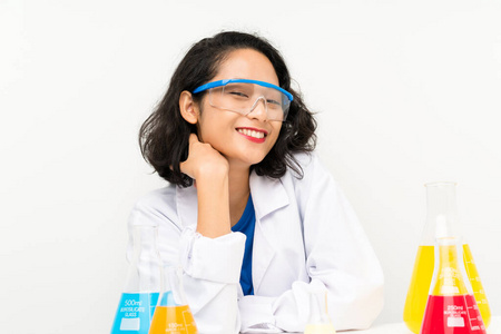年轻的亚洲科学女孩