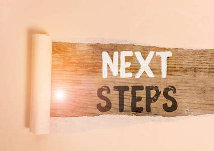 经典的计划手写文本下一步.