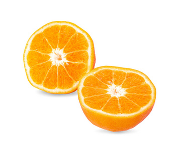白色背景上隔离的橙色