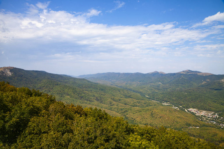 Beautiful view of the mountain peaks 