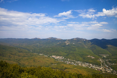 Beautiful view of the mountain peaks 