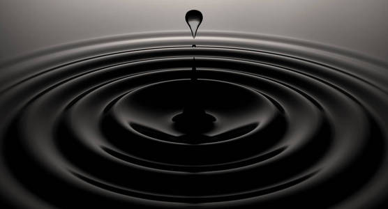 天鹅绒般的黑色液体起伏照片