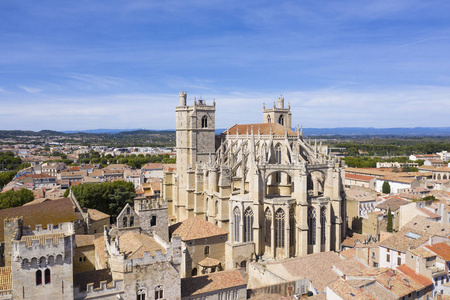 地中海 大教堂 地标 城市景观 法国 建筑 卡特尔 鸟瞰图
