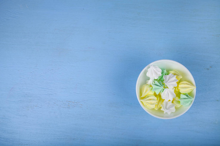 Meringue in a white bowl 