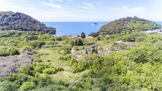 Aerial photo of the Adriatic coastline 