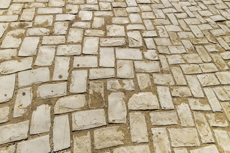 Brick stone street road background. 