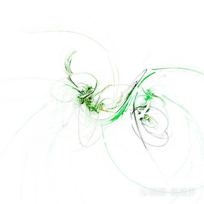 梦幻混沌的彩色分形图案抽象分形形状3d渲染插图背景或墙纸