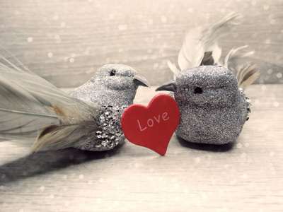 情侣鸟装饰情人节礼物