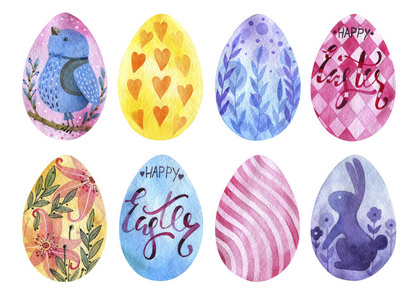 要素 艺术 绘画 插图 春天 颜色 鸡蛋 水彩 油漆 假日