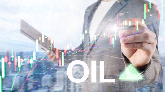 石油价格呈上升趋势。原油价格股票交易所涨停。油价上涨。箭升起。抽象的商业背景