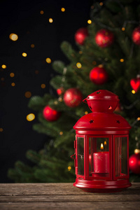 圣诞背景红灯笼图片