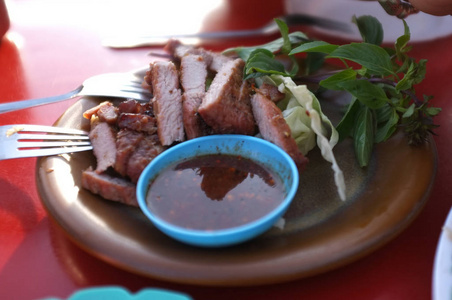  Charcoal boiled pork neck, Grilled Pork Neck, Roasted pork with