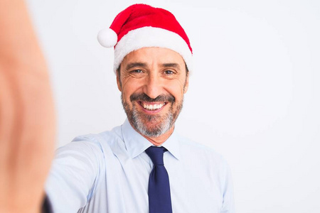 商业 男人 肖像 内容 享受 帽子 成功 圣诞节 微笑 冬天
