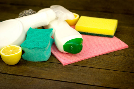 化学 产品 纯洁 清理 消毒剂 柠檬 塑料 洗涤 破布 打扫