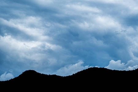 Mountain and blue sky background 