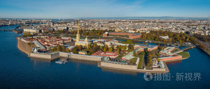 圣彼得堡全景圣彼得堡历史中心俄罗斯桥梁建筑