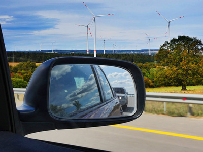 The view from the window of cars 