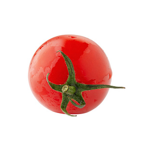 白色背景下分离出来的新鲜西红柿。