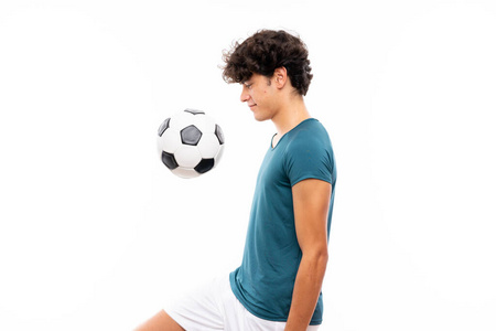 运动员 西班牙裔 男人 闲暇 运动型 训练 足球 运动 竞争