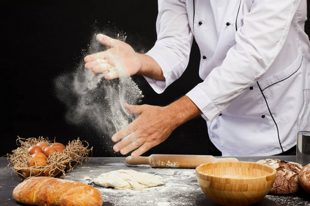 面粉 职业 胡须 食物 厨师 面包 男人 烘烤 糕点 意大利语