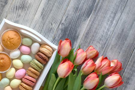 蛋白杏仁饼 前进 四月 甜食 装饰品 托盘 庆祝 复活节