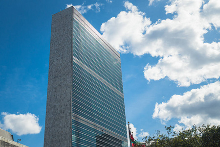 新经济政策美国纽约联合国总部大楼.照片