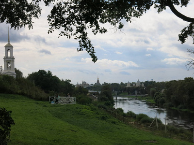 池塘 自然 公园 城堡 风景 布拉格 城市景观 教堂 全景图