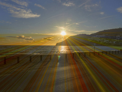 美丽的 傍晚 自然 旅游业 日落 夏天 风景 太阳 地平线