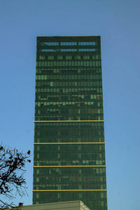 建筑学 公司 反射 摩天大楼 天线 银行 市中心 太阳 高的